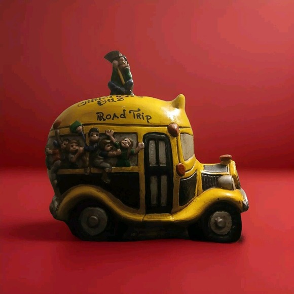 Rare One Of A Kind Piggy Bank (School Bus) "ROAD TRIP, Cabana CHRISTIAN" #52B5 - Picture 1 of 8
